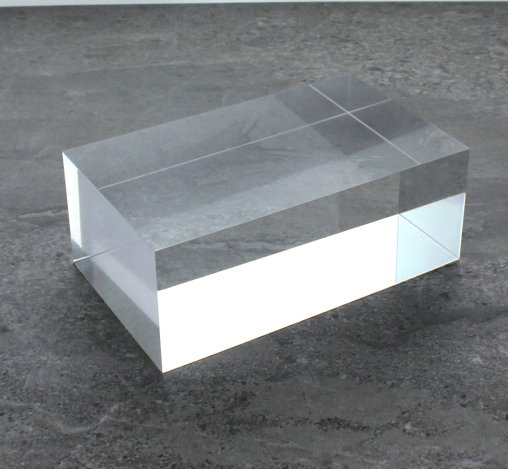 Solid Clear Acrylic Block 2" x 2" x 4" Buy Acrylic Displays Shop