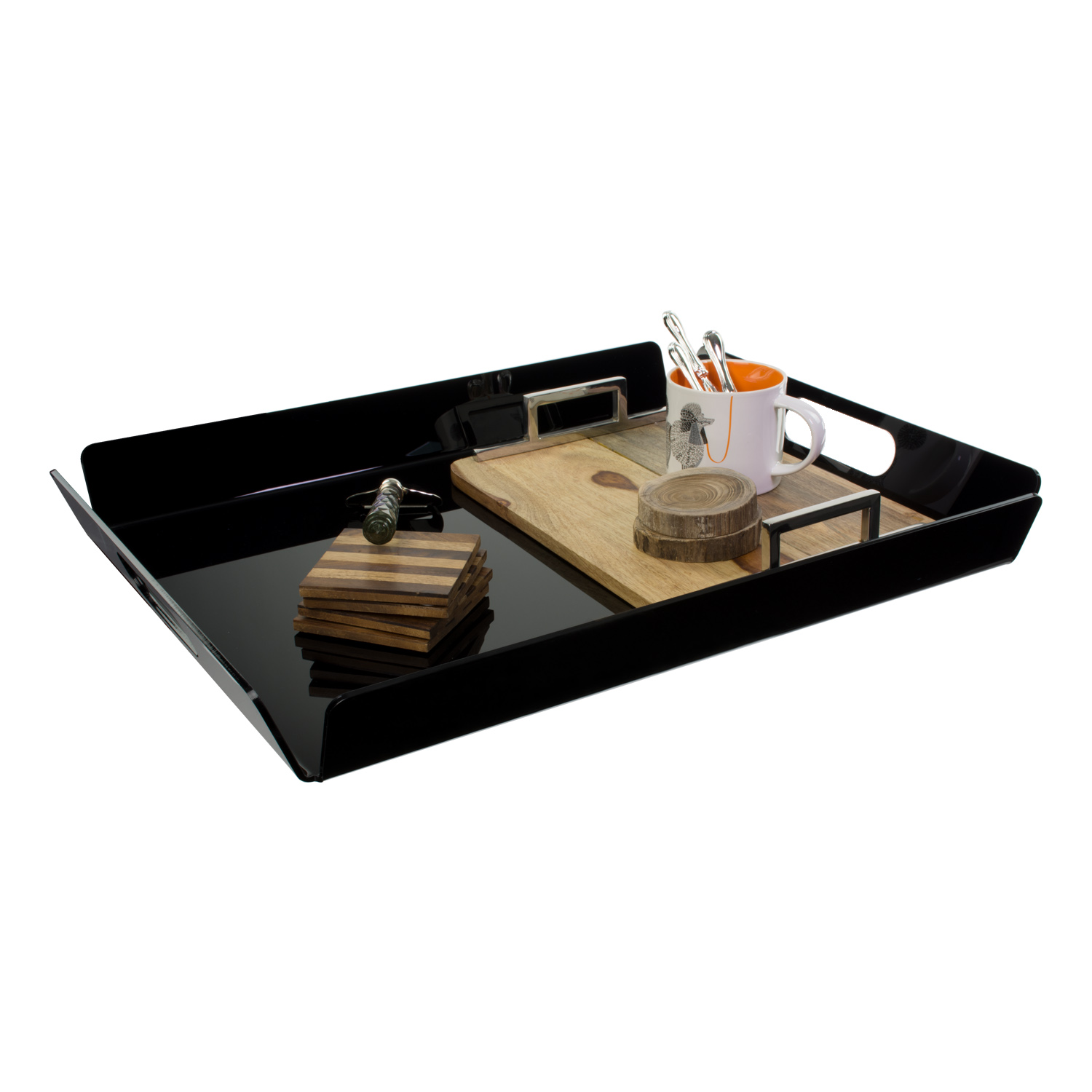 Large Black Acrylic Serving Tray Buy Acrylic Displays Shop Acrylic POP Displays Online