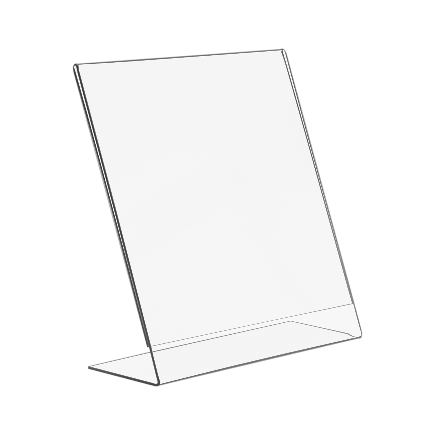 8.5x11 Slant Back Economy Plastic Sign Holder Buy Acrylic Displays