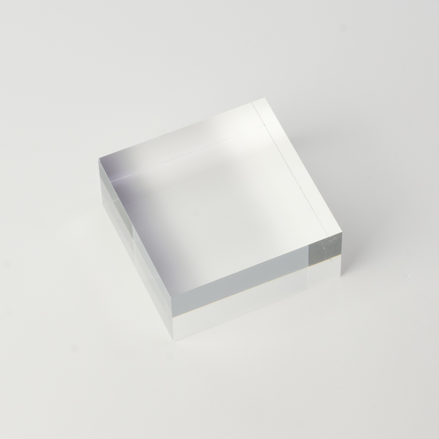 Solid Clear Acrylic Block 2" x 2" x 1.5" Thick Buy Acrylic Displays