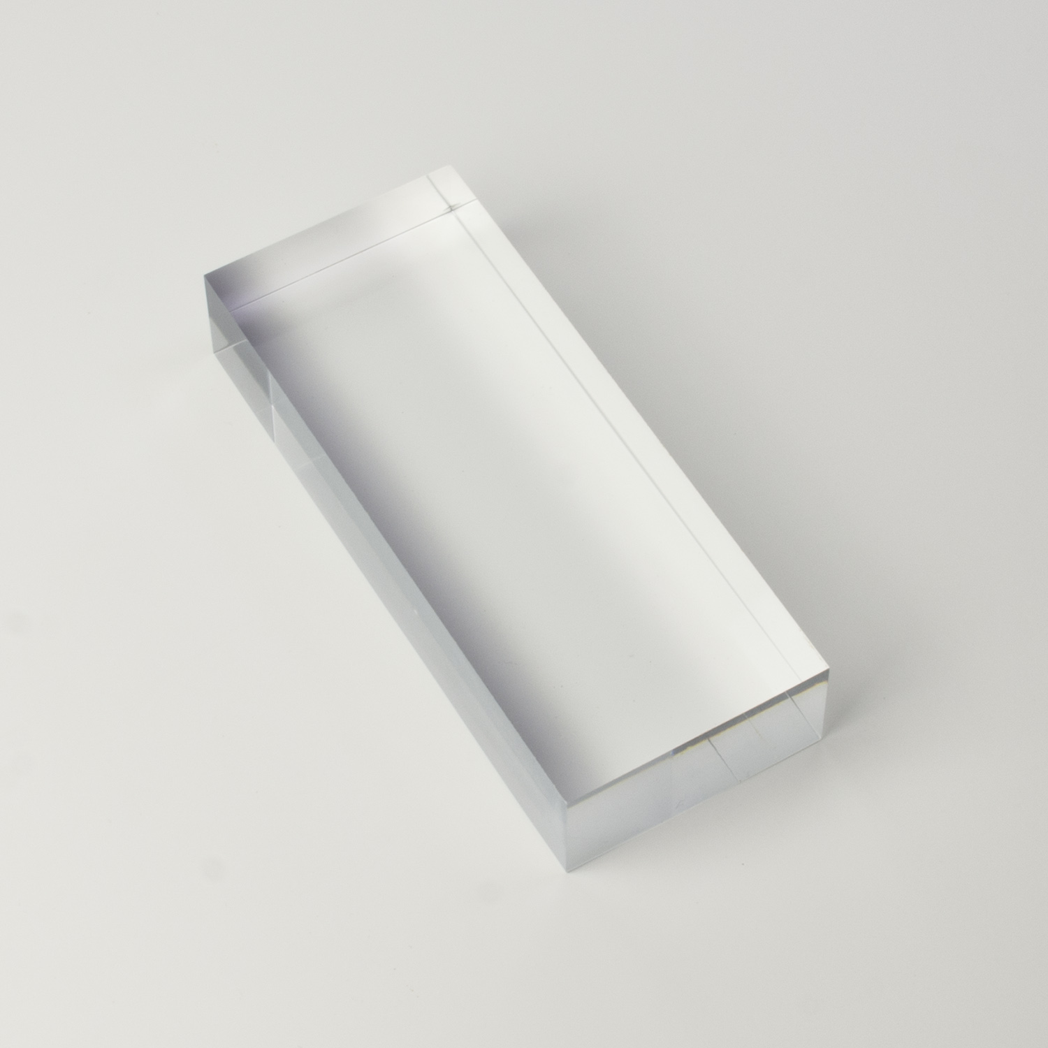 Solid Clear Acrylic Block 2" x 5" x 1.5" Thick Buy Acrylic Displays