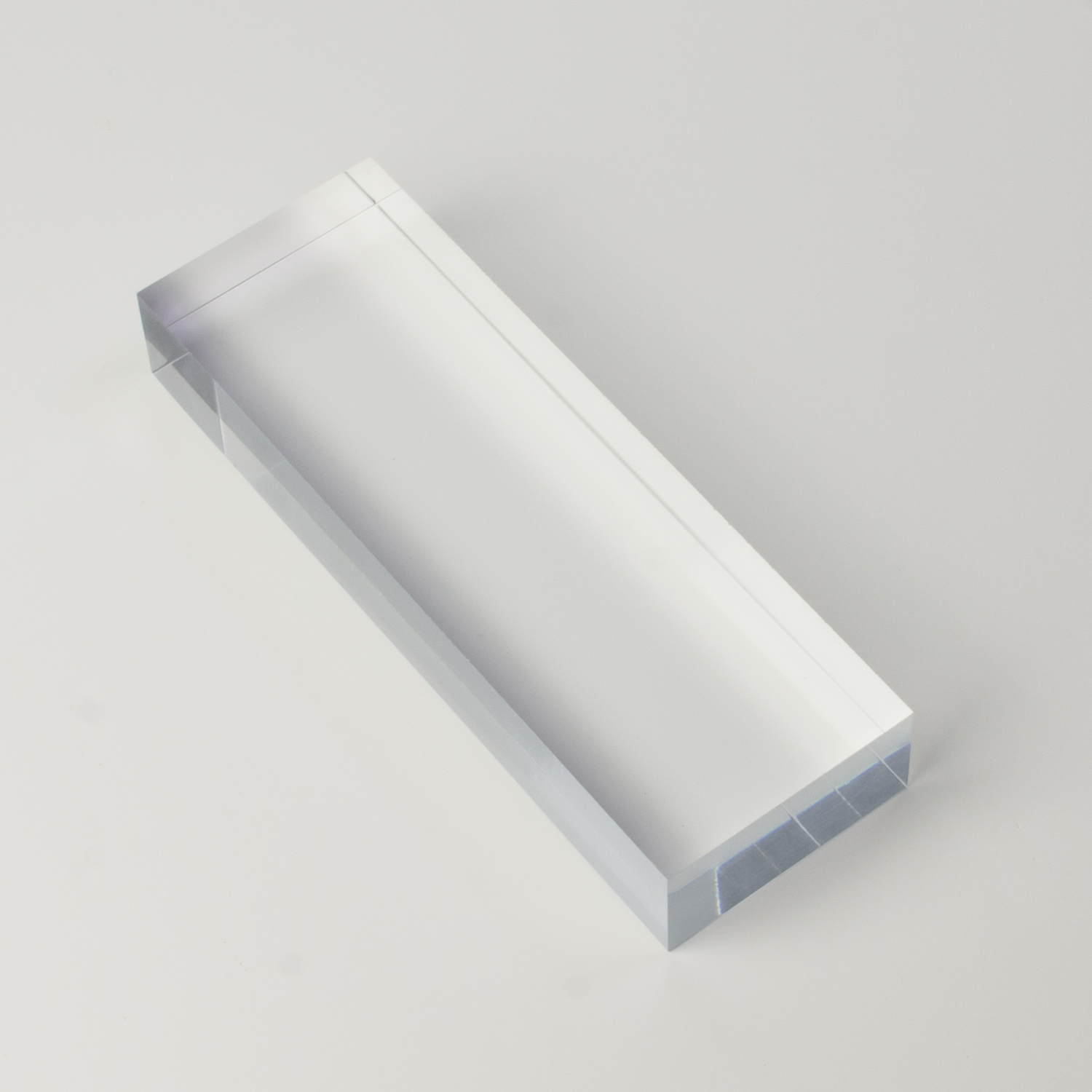 Solid Clear Acrylic Block 2" x 6" x 1.25" Thick Buy Acrylic