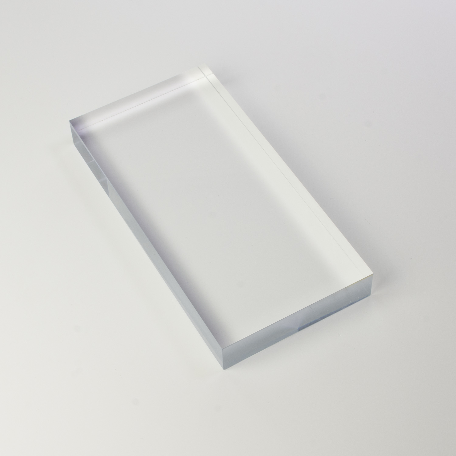 Solid Clear Acrylic Block 4" x 8" x 1" Thick Buy Acrylic Displays