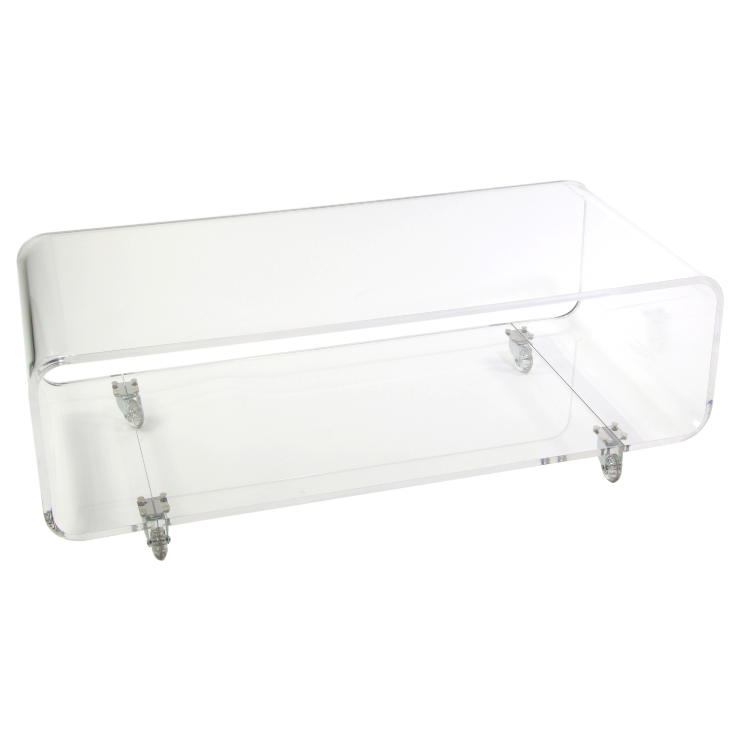 Acrylic Media Console with Casters Buy Acrylic Displays Shop