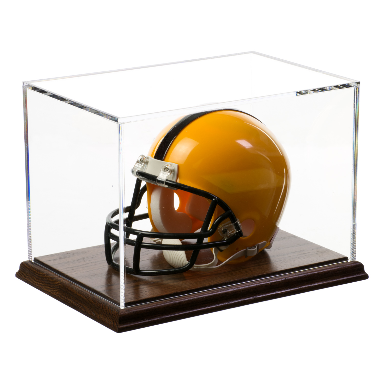 Mini Football Helmet Display Case with Wooden Base Buy Acrylic
