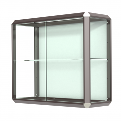 Finished Aluminum Frame Wall Mount Display Case With Shelf Finished Aluminum Frame Wall Mount Display Case With Shelf