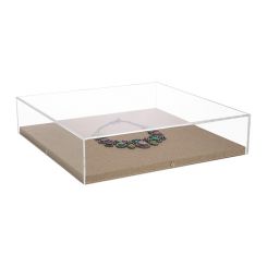 16 x 20 Wall Mounted or Countertop Exhibit Case with Linen Backing