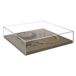 17 x 17 Wall Mounted or Countertop Exhibit Case with Linen Backing