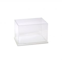 Acrylic Display Box 8"H x 8"W x 12"L with White Base