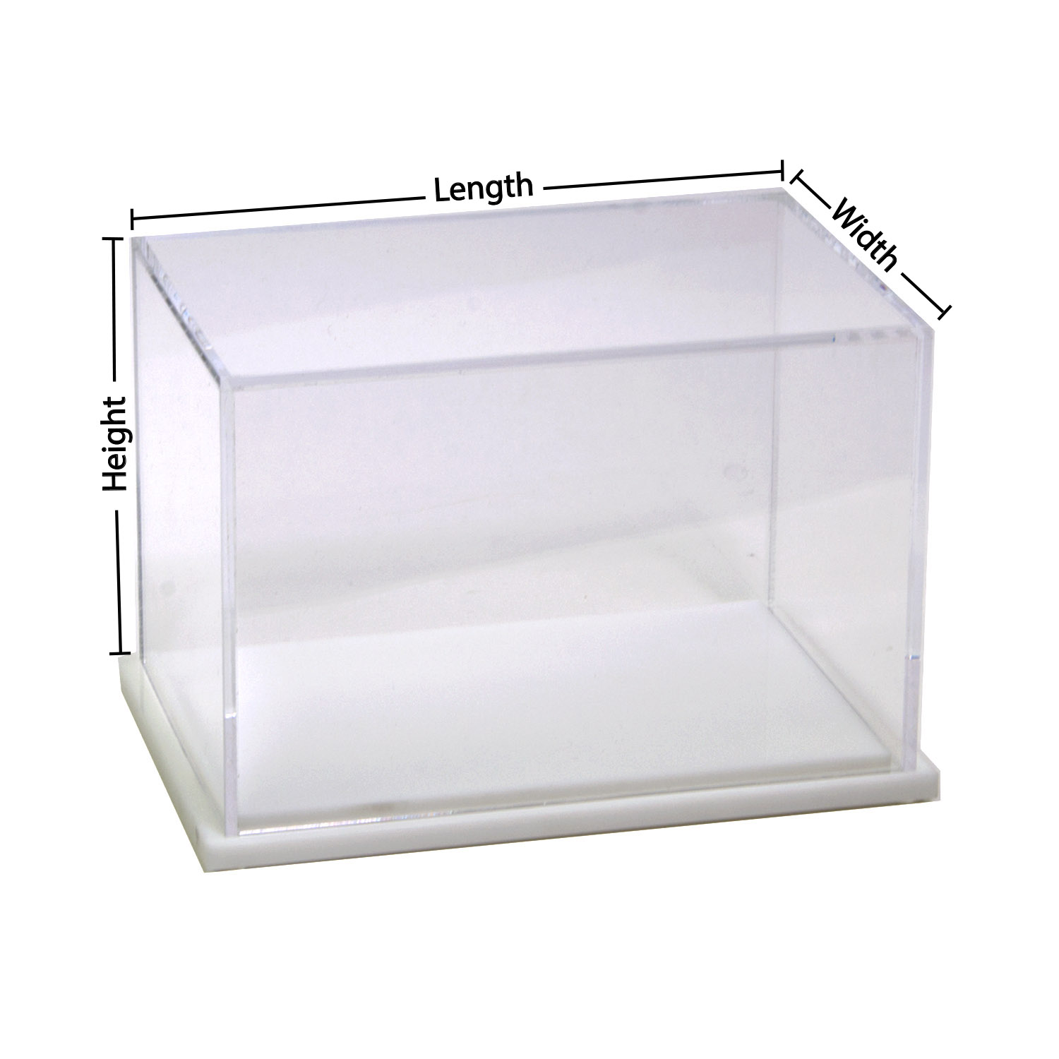 Custom Size Acrylic Display Box with White Base Buy Acrylic Displays