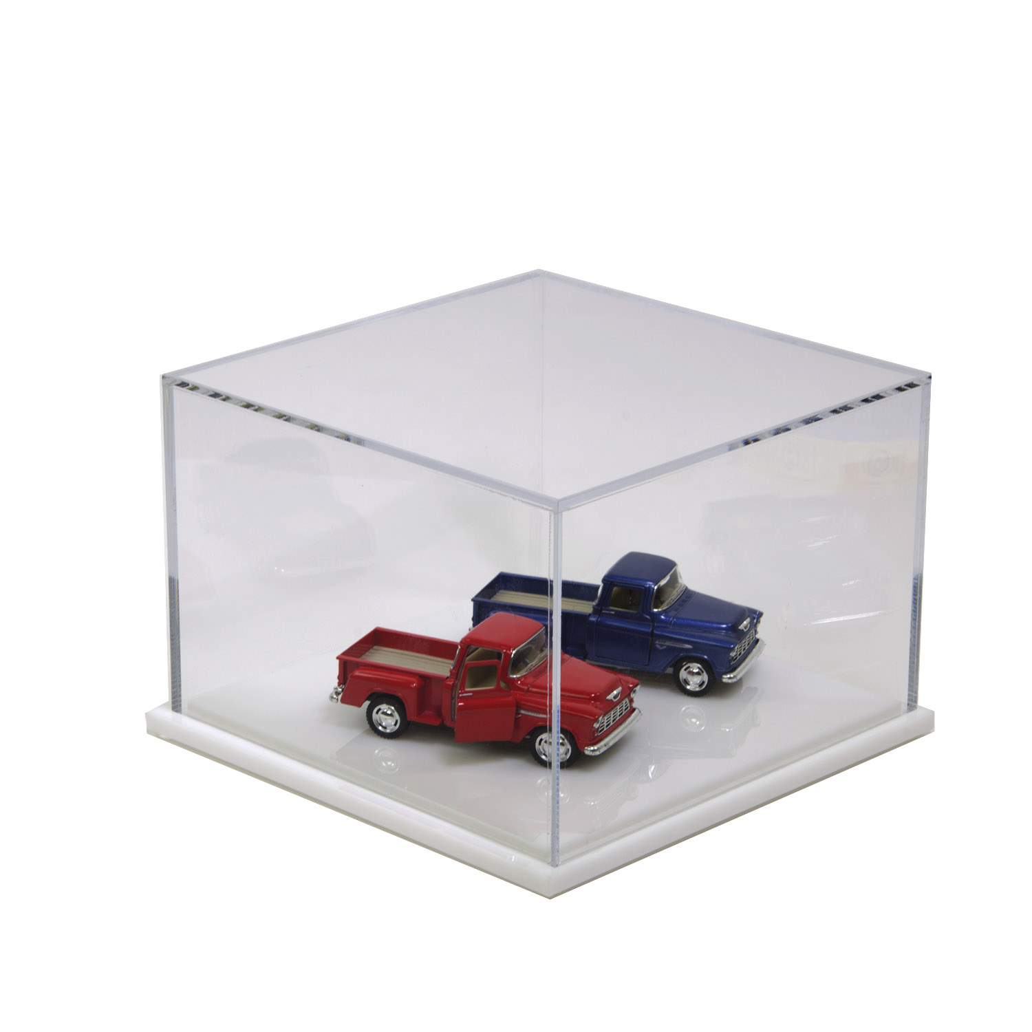 Acrylic Display Box 6"H x 9"W x 9"L with White Base Buy Acrylic