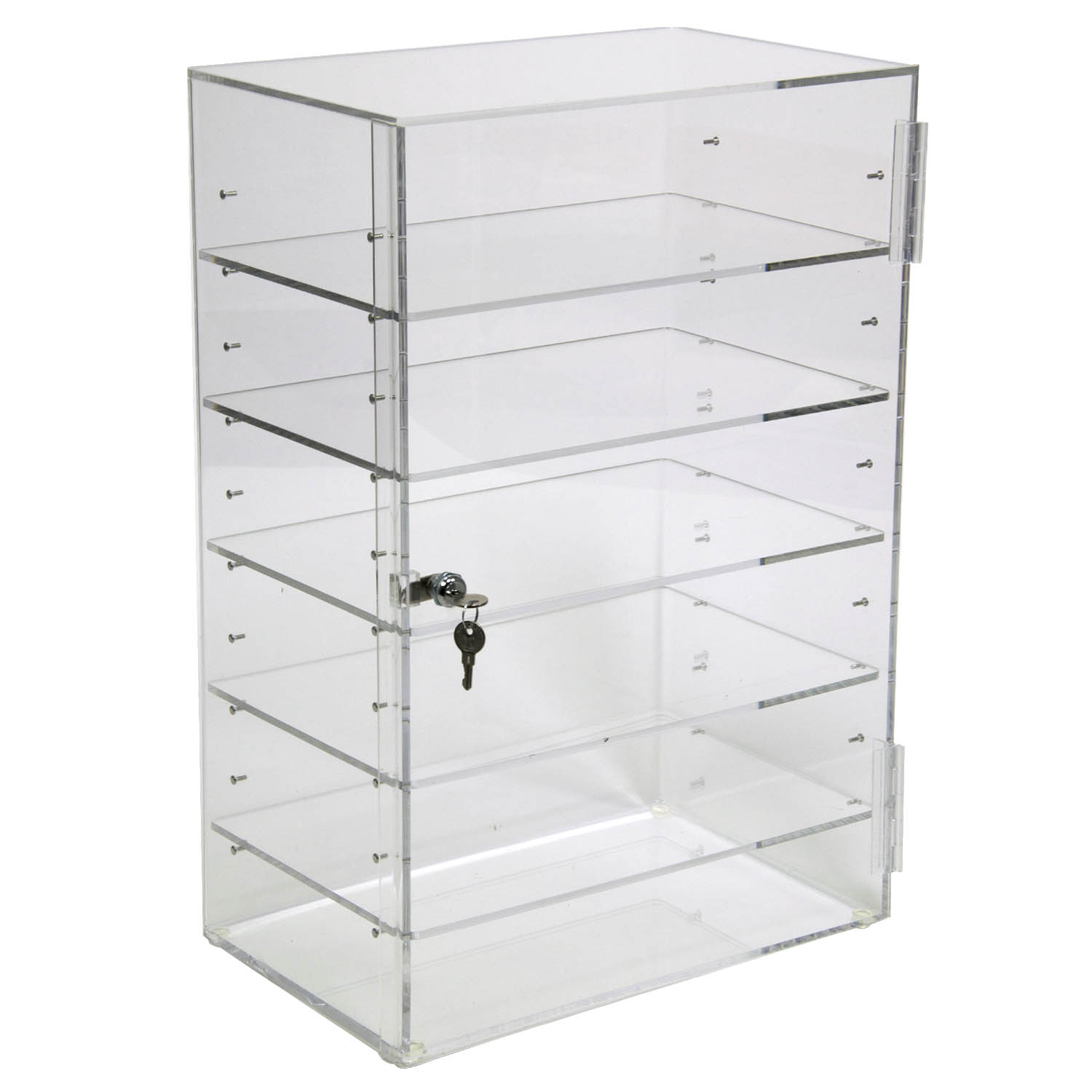 Acrylic Locking w/ 5 Adjustable Shelves Buy Acrylic Displays
