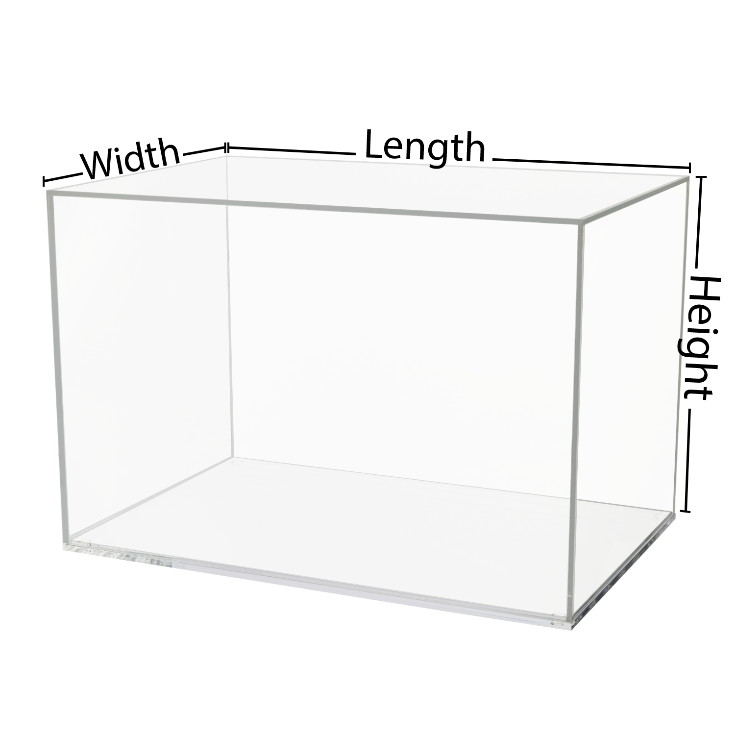 Custom Size Acrylic Display Box with Clear Base Buy