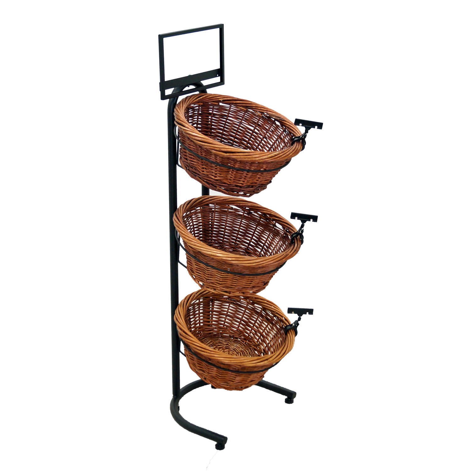 3 Tier Round Willow Basket Display Rack Buy Acrylic Displays Shop