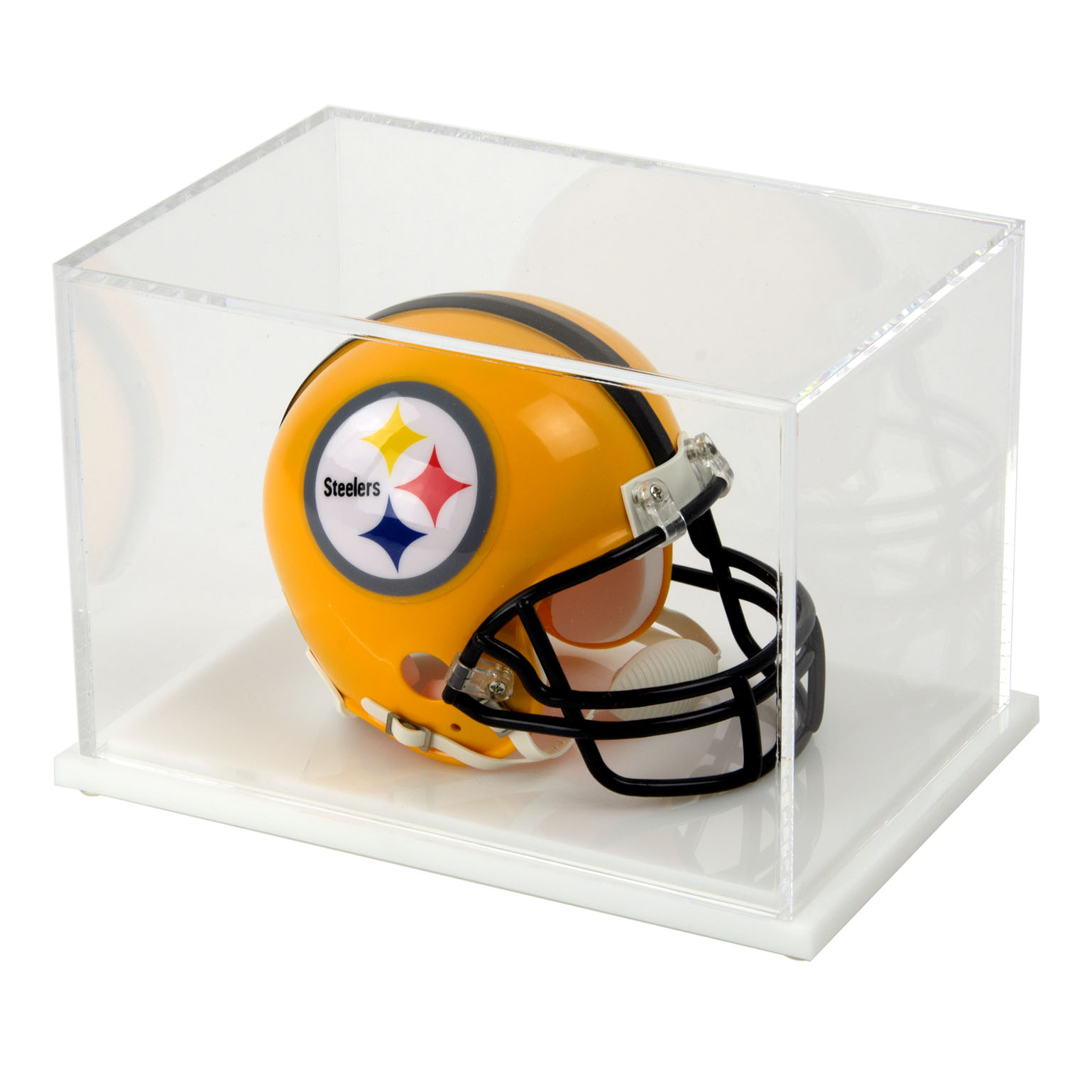 Mini Football Helmet Display Case with White Base Buy Acrylic