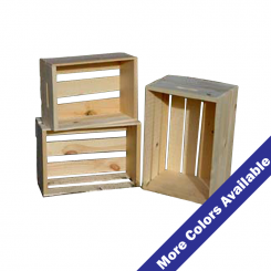 Set of 3 Pine Nested Crates