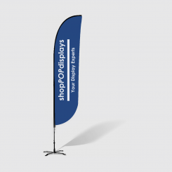 13' Feather Flag Curved Corner Double Sided Custom Print