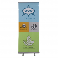 31.5"W Retractable Display Banner with Stand Custom Print