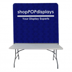 6'W Backwall Table Top Display Banner with Frame Custom Print