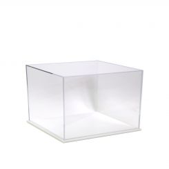 Acrylic Display Box 8"H x 12"W x 12"L with White Base
