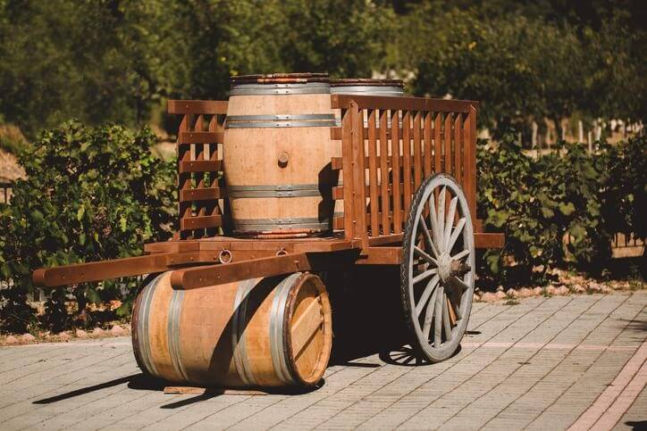 Wood display cart with wood display carts 