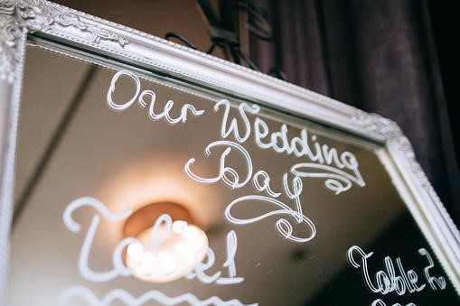 acrylic mirror for wedding 