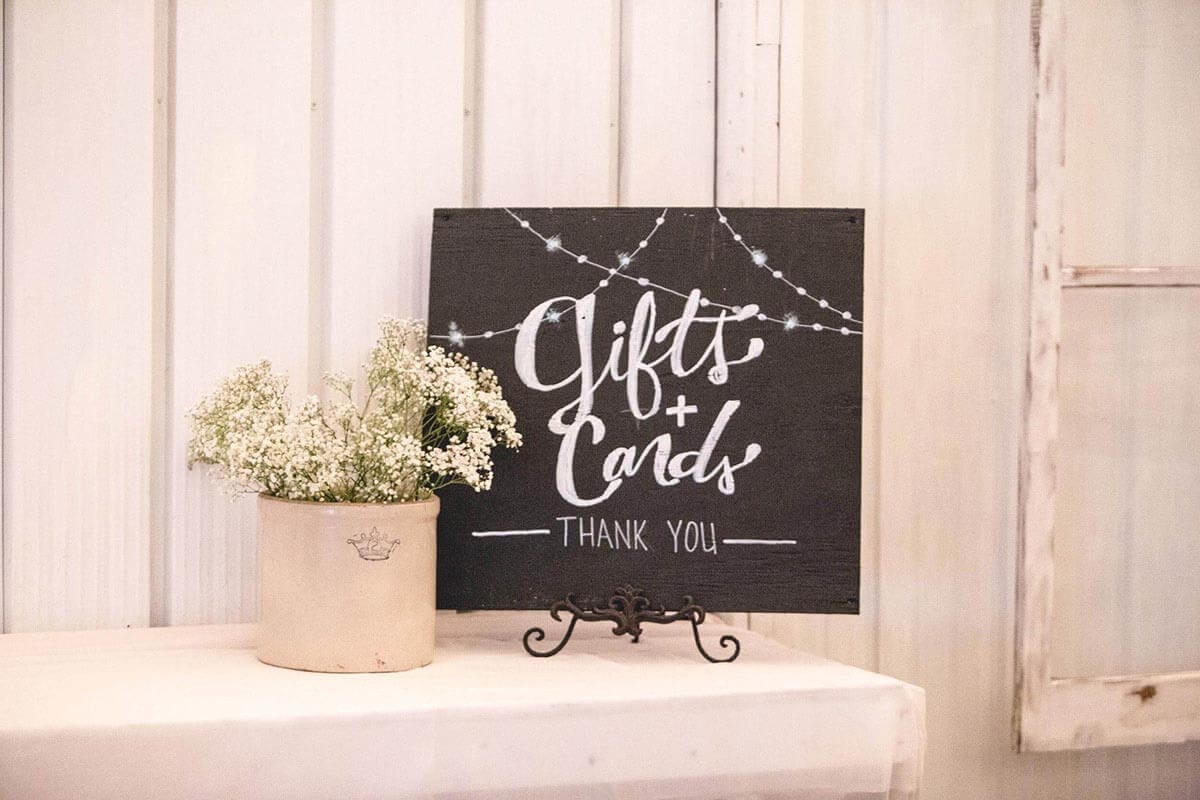 chalkboard wedding signage 