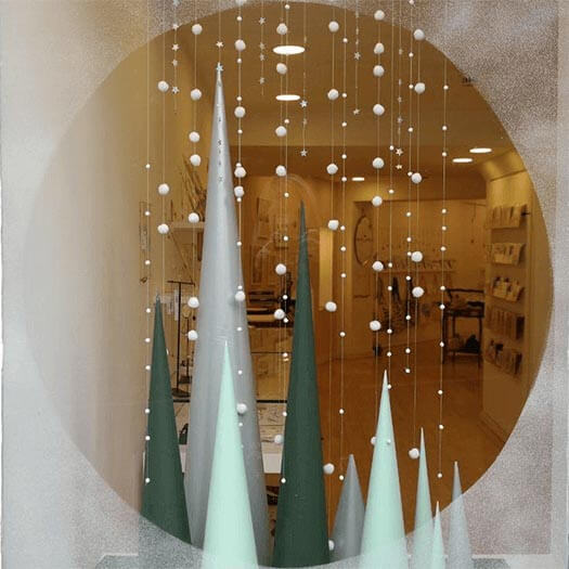 holiday retail display cone trees