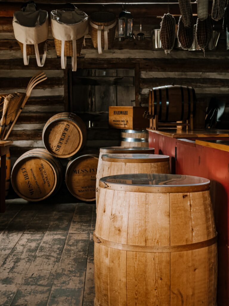 Wood barrels are ideal as decor, tables, storage and garden vessels.