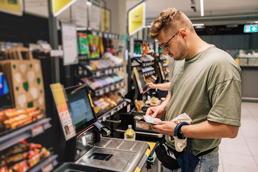 Point of sale retail display at a supermarket