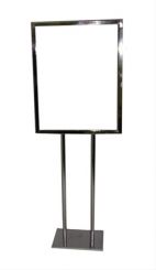 22 x 28 Chrome Poster Stand with Flat Base