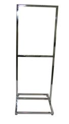 22 x 28 Chrome Metal Display Stand with Two Tiers