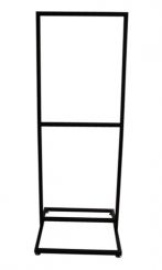 22 x 28 Black Metal Display Stand with Two Tiers