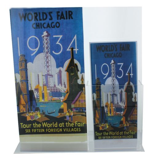 8 5x11 deluxe combo acrylic sign frame with tri fold pocket buy
