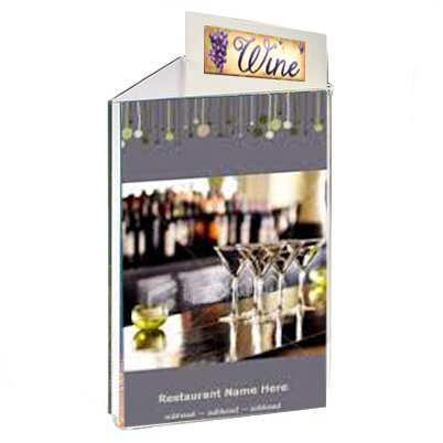 Bar 4x9 Acrylic Sign Holder Restaurant Brochure Industry 