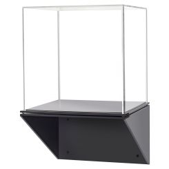 Odoria Large Acrylic Display Case 14x10x10 Inch – Clear With Black Base, 1:18 Scale