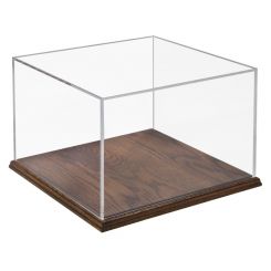 10" W x 10" D x 15" H Details about   Plymor Clear Acrylic Display Case with Hardwood Base 