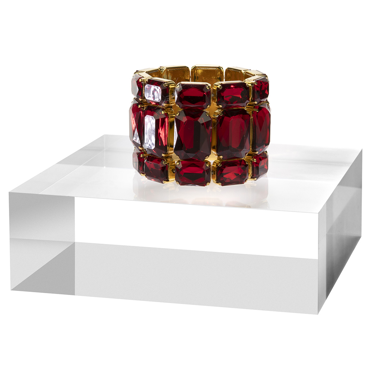 Solid Clear Acrylic Block 2" x 6" x 6" Plastic Display