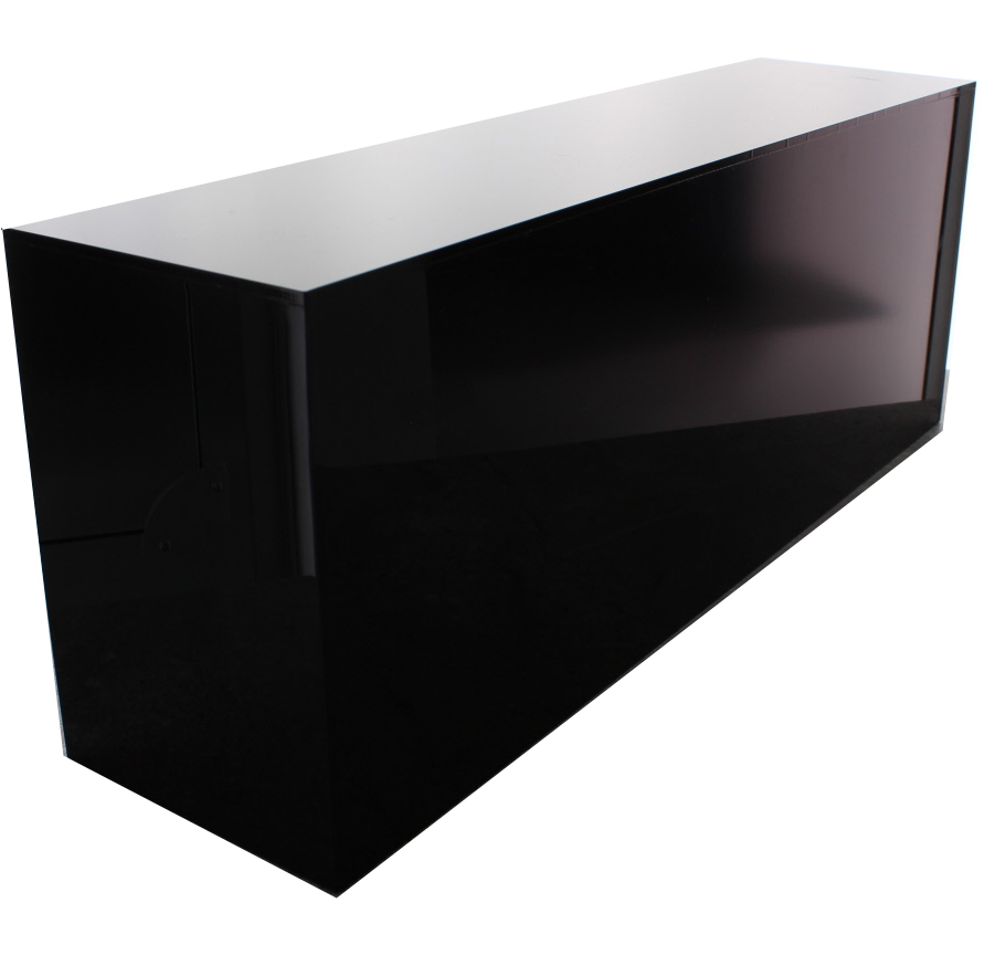 5 Sided Black Acrylic Box 3"H x 4"W x 14"L Buy Acrylic Displays