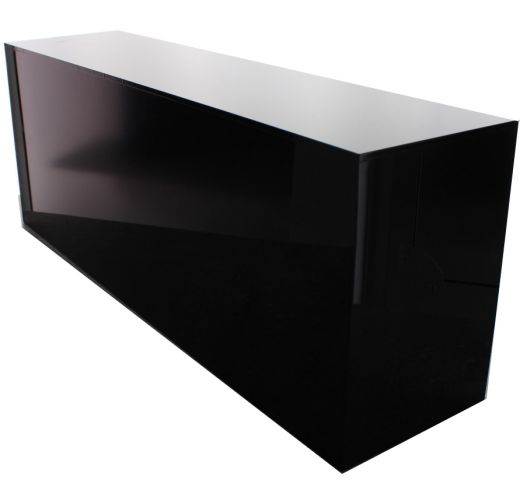 5 sided black acrylic box 4 h x 6 w x 16 l buy acrylic displays