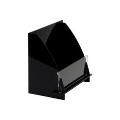 Black Acrylic Knockdown Magazine Holder