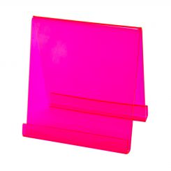 Acrylic U Tablet Holder - Fluorescent Red