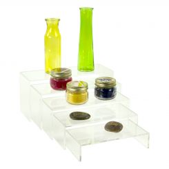 Juvale Clear Acrylic Blocks, Small Pedestal Riser for Display Stands (4x4x1 in, 2 Pack)