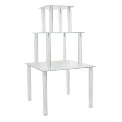 3-Piece Square Riser Acrylic Display Shelves