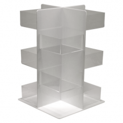 Acrylic 10-Pocket Rotating Stand