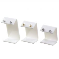 White Single Pair Earring Display Kit