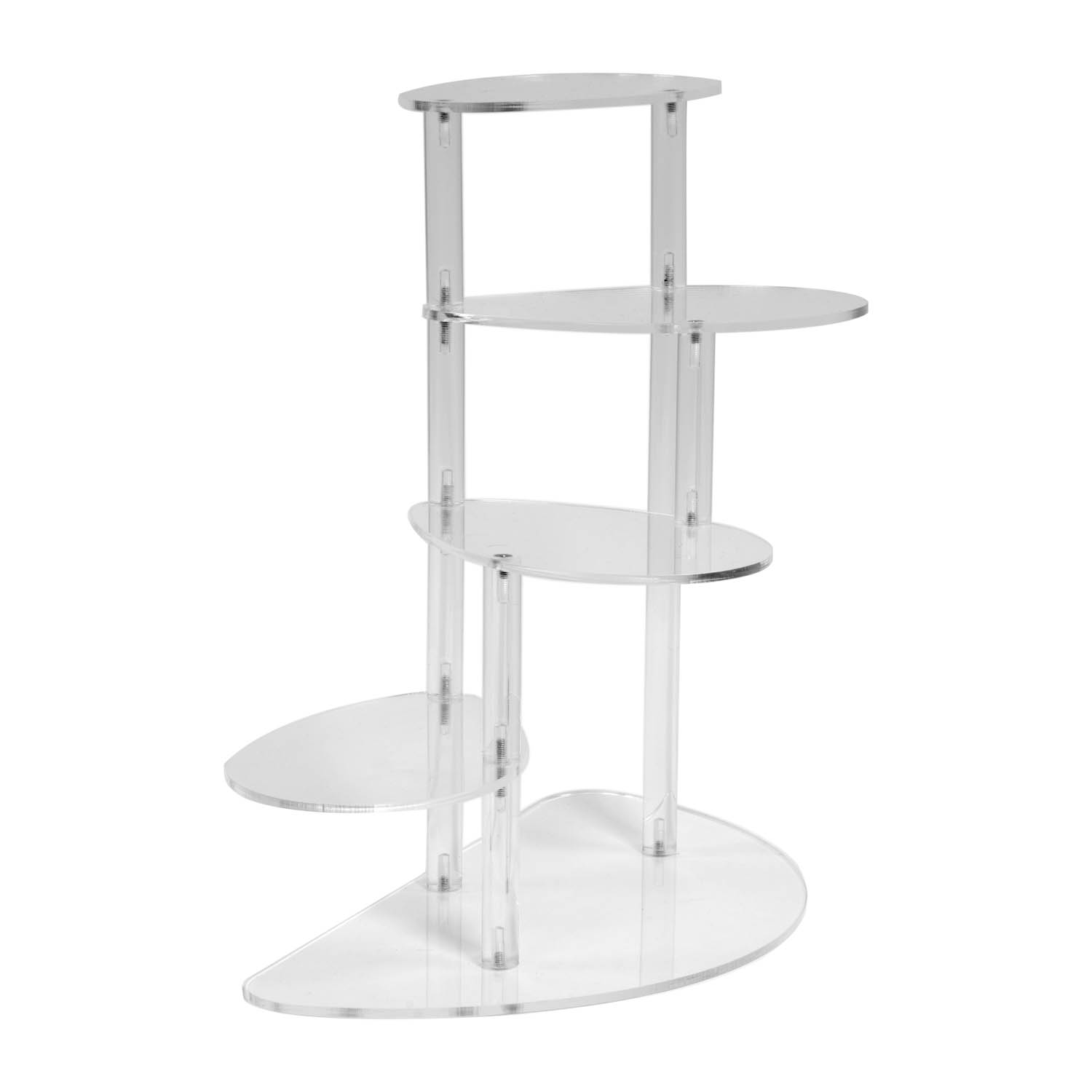 Four Tier Acrylic Spiral Shelf Display shopPOPdisplays