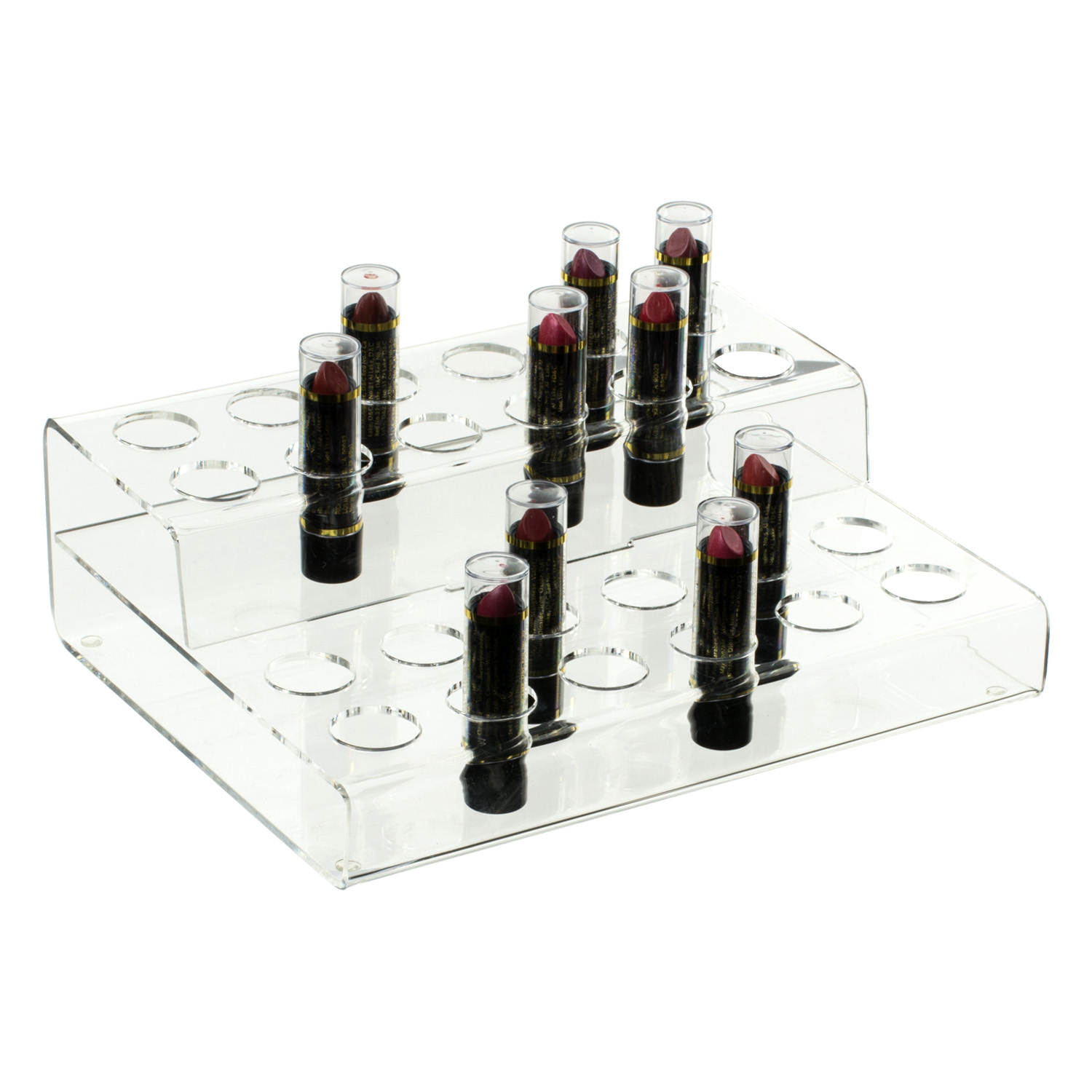 Clear Acrylic Two Tier Lipstick Display shopPOPdisplays