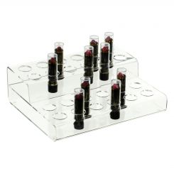 Clear Acrylic Two Tier Lipstick Display
