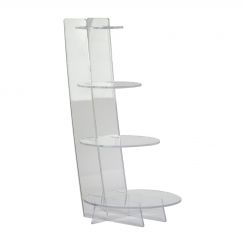 Clear 4 Shelf Knock Down Display